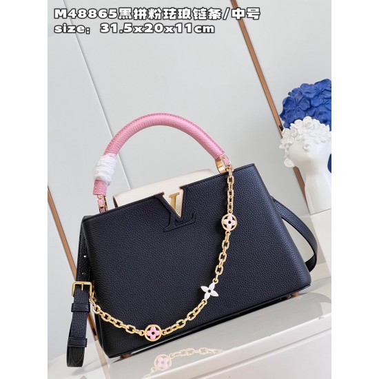 M48865Capucines Medium Handbagsize：31.5x20x11cm