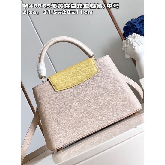  M48865Capucines Medium Handbagsize：31.5x20x11cm