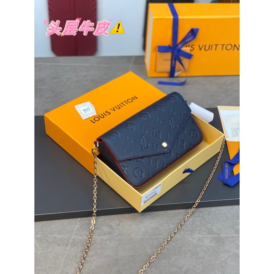 M64064 Pochette Flicie Chain Bag Navy Blue