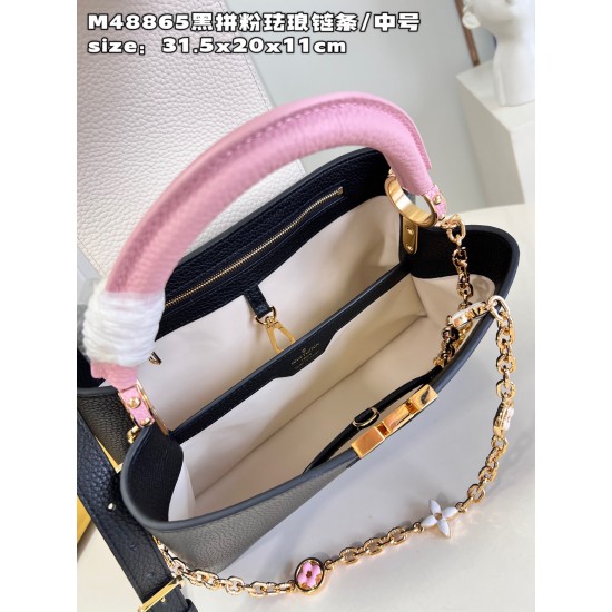 M48865Capucines Medium Handbagsize：31.5x20x11cm
