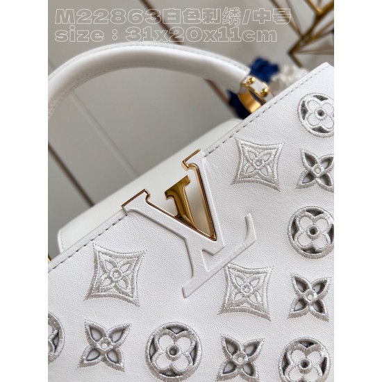  M22863Capucines MM Handbagssize：31.5x20x11cm