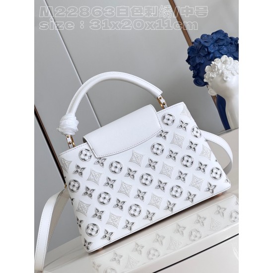  M22863Capucines MM Handbagssize：31.5x20x11cm