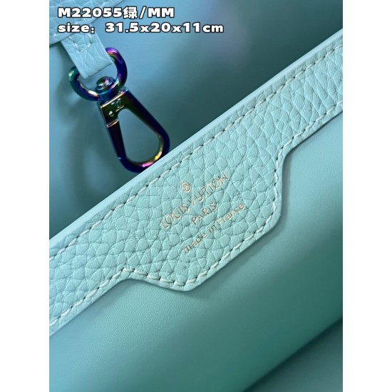 M22055 Green Medium Capucines MM Handbagsize：31.5x20x11cm 