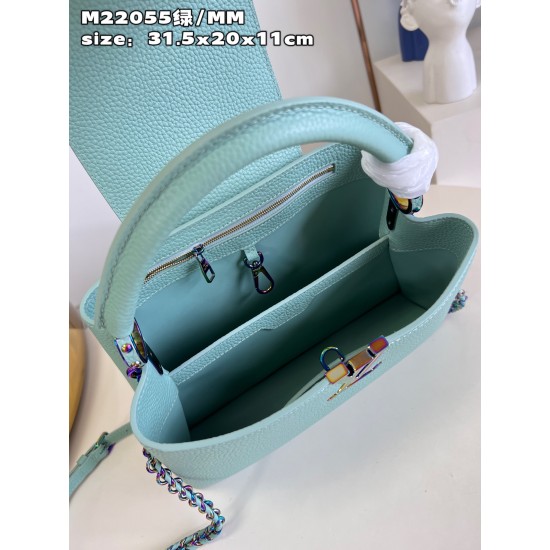M22055 Green Medium Capucines MM Handbagsize：31.5x20x11cm 