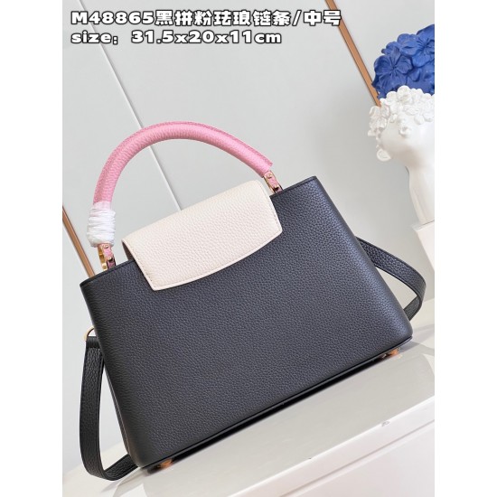 M48865Capucines Medium Handbagsize：31.5x20x11cm