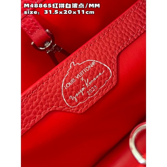  M48865V x YK Capucines bagsize：31.5x20x11cm