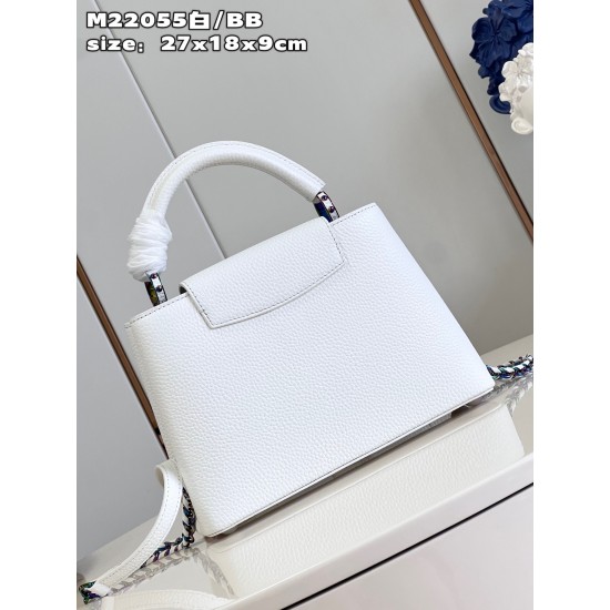 M22055 White Small Capucines BB Handbagsize：27x18x9cm 