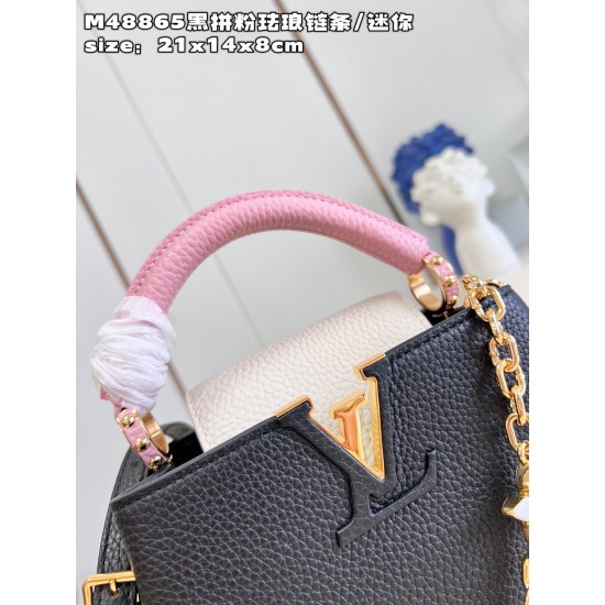  M48865Capucines Mini Handbagsize:21x14x8cm