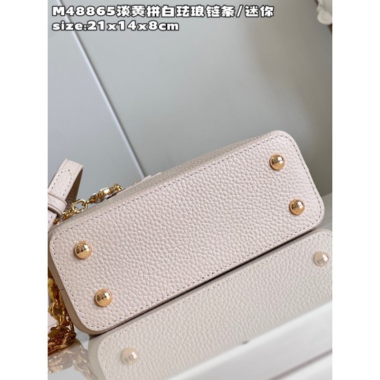  M48865Capucines Mini Handbagsize:21x14x8cm