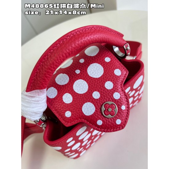 M48865LV x YK Capucines mini bagsize：21x14x8cm