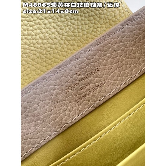  M48865Capucines Mini Handbagsize:21x14x8cm