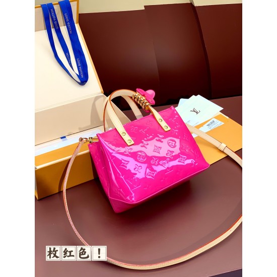 M24028 Enameled red READE small handbag