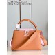  M22206 Brown Yellow Small Capucines BB Handbagsize：27x18x9cm