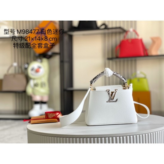 M98477Capucines Mini Handbag:21*14*8cm