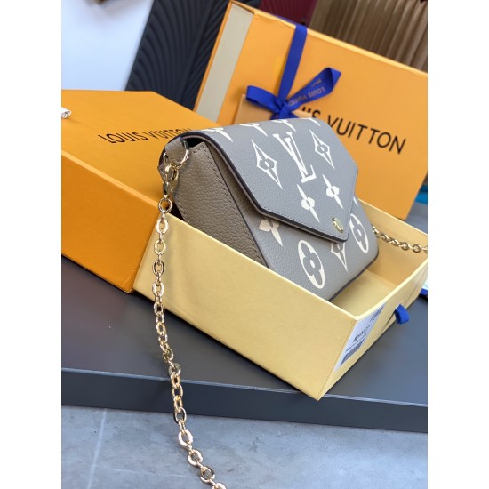 M69977 Gray Pochette Flicie Chain Bag