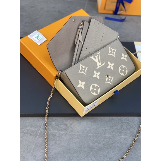 M69977 Gray Pochette Flicie Chain Bag