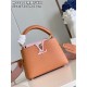 M22206 Brown Yellow Capucines Mini Handbag size:21x14x8 cm