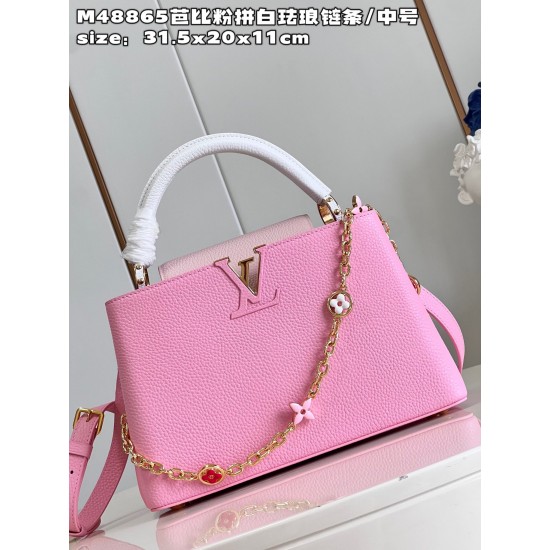 M48865 Capucines Medium Handbagsize：31.5x20x11cm