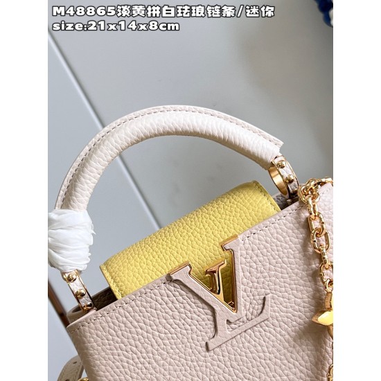  M48865Capucines Mini Handbagsize:21x14x8cm