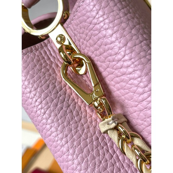 M22121Capucines Capushell Mini Tote Bag：22 x 14 x 7.5 