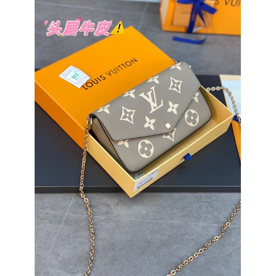 M69977 Gray Pochette Flicie Chain Bag