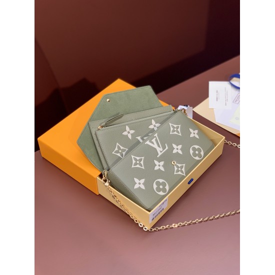 M42480 Green! Pochette Flicie Chain Bag