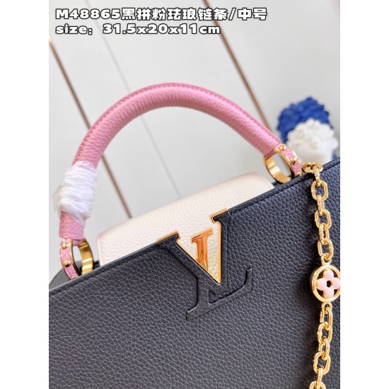 M48865Capucines Medium Handbagsize：31.5x20x11cm