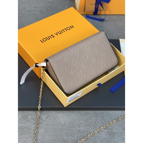 M64064 Gray Pochette Flicie Chain Bag