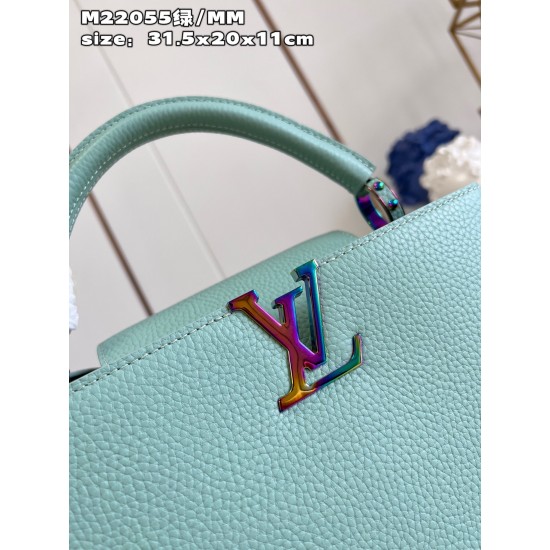M22055 Green Medium Capucines MM Handbagsize：31.5x20x11cm 