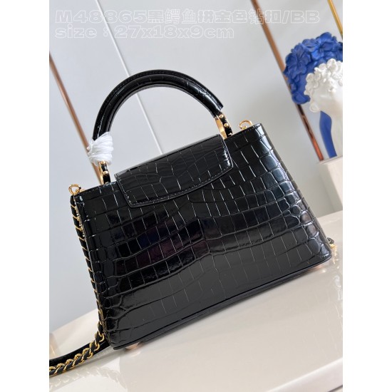  M48865Capucines Trumpet Handbagsize：27x18x9cm
