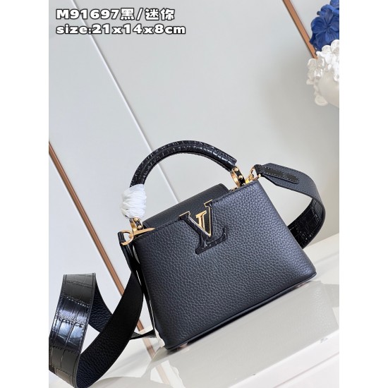  M91697Capucines Mini Handbagsize:21x14x8 cm