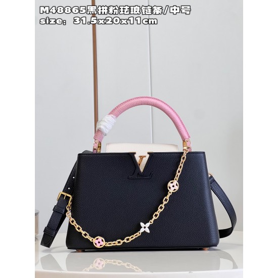 M48865Capucines Medium Handbagsize：31.5x20x11cm