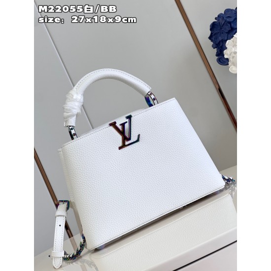 M22055 White Small Capucines BB Handbagsize：27x18x9cm 