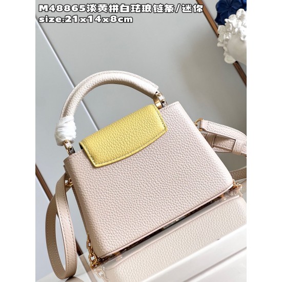  M48865Capucines Mini Handbagsize:21x14x8cm