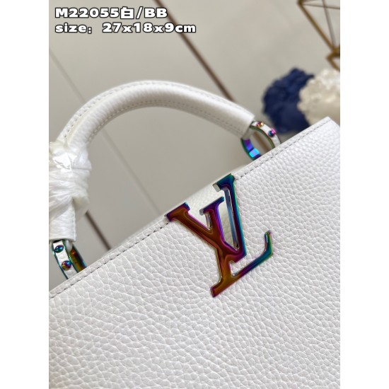M22055 White Small Capucines BB Handbagsize：27x18x9cm 