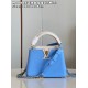 M48865 Blue with White Mini Capucines Mini Handbagsize：27x18x9cm 