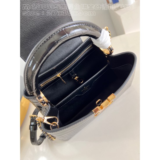  M48865Capucines Trumpet Handbagsize：27x18x9cm