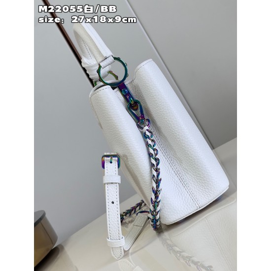M22055 White Small Capucines BB Handbagsize：27x18x9cm 
