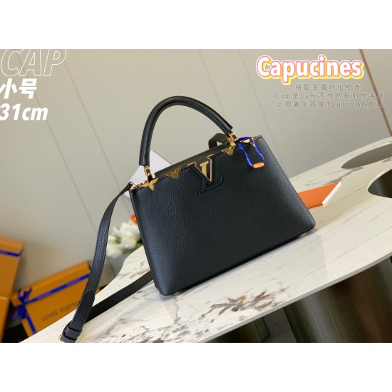  M54663CAPUCINES Medium Handbag:31cmx21x11cm