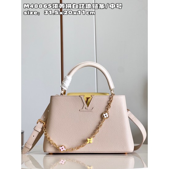  M48865Capucines Medium Handbagsize：31.5x20x11cm