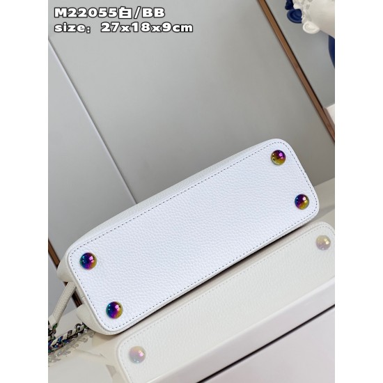 M22055 White Small Capucines BB Handbagsize：27x18x9cm 