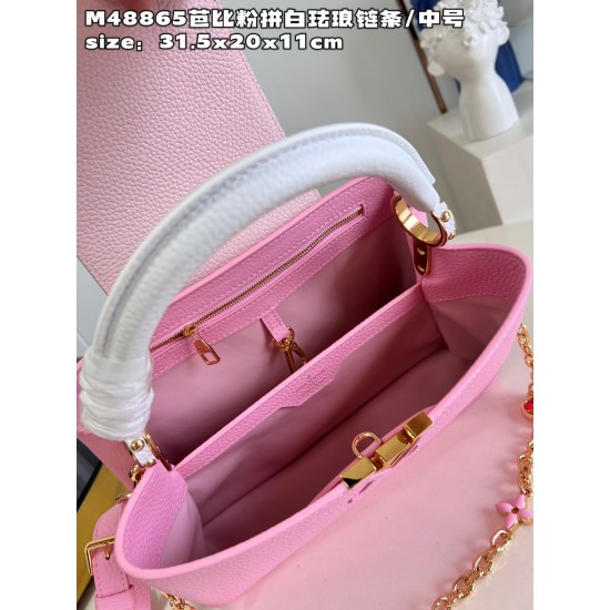 M48865 Capucines Medium Handbagsize：31.5x20x11cm