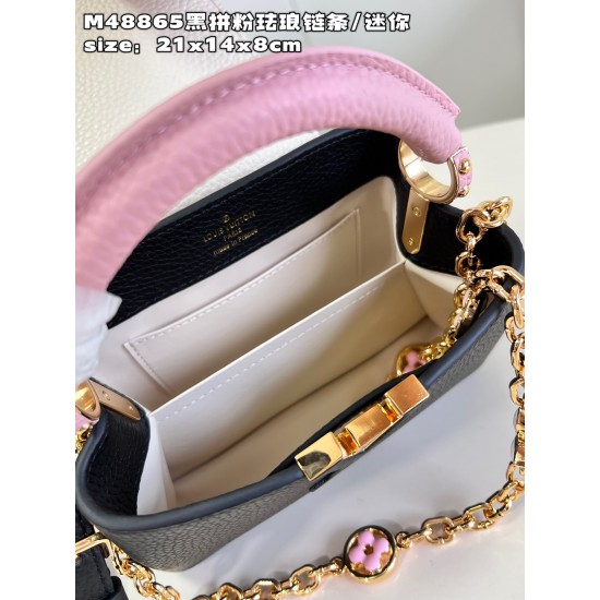  M48865Capucines Mini Handbagsize:21x14x8cm