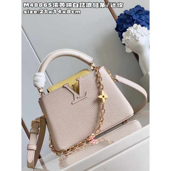  M48865Capucines Mini Handbagsize:21x14x8cm