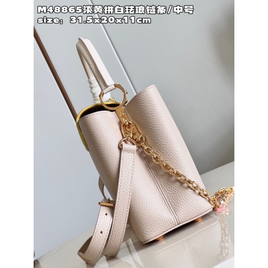  M48865Capucines Medium Handbagsize：31.5x20x11cm