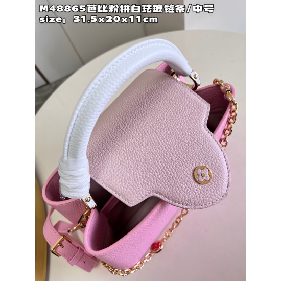 M48865 Capucines Medium Handbagsize：31.5x20x11cm
