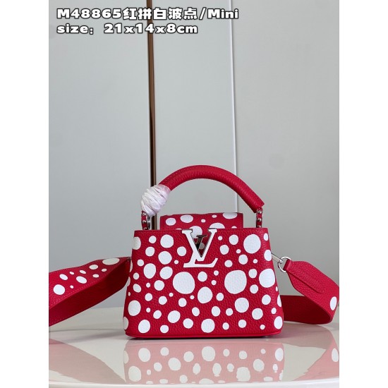 M48865LV x YK Capucines mini bagsize：21x14x8cm