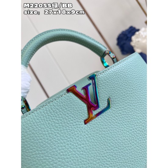 M22055 Green Small Capucines BB Handbagsize：27x18x9cm 