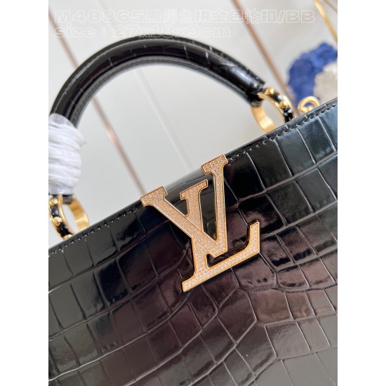  M48865Capucines Trumpet Handbagsize：27x18x9cm
