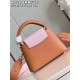 M22206 Brown Yellow Capucines Mini Handbag size:21x14x8 cm